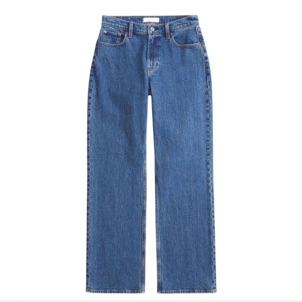 Abercrombie Low Rise Baggy Jeans Dark Marble Size 29R